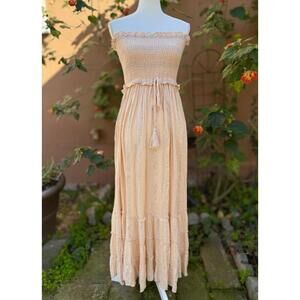 PQ PilyQ fairy Core Charlotte Glittery Cover Up Maxi Dress Size M L